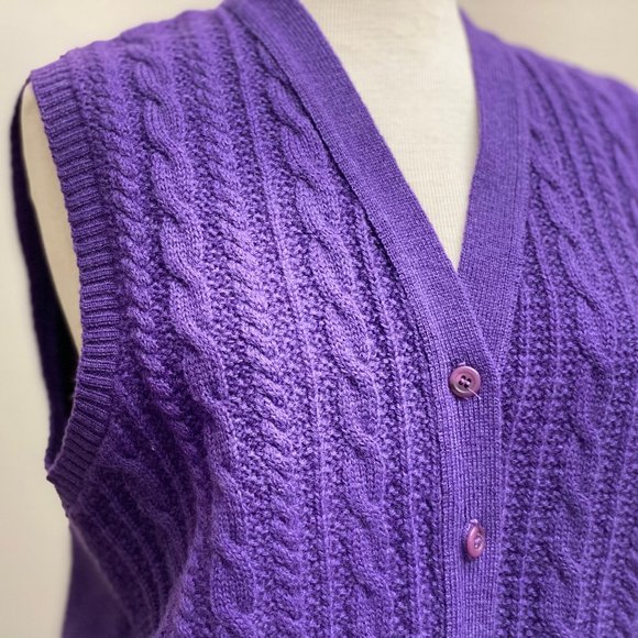 Pendleton Cardigan Vest, Vintage 60s, Size L - Picture 4 of 10